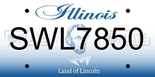SWL7850 Illinois License Plate