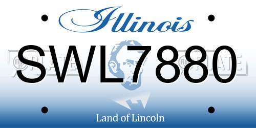 SWL7880 Illinois License Plate