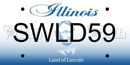SWLD59 Illinois License Plate