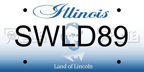 SWLD89 Illinois License Plate