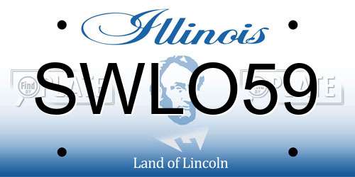 SWLO59 Illinois License Plate