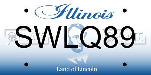 SWLQ89 Illinois License Plate