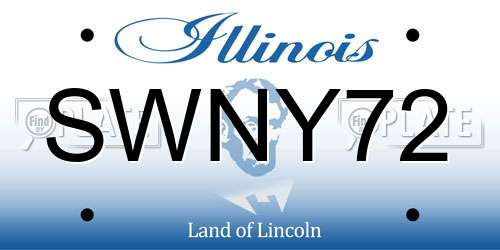SWNY72 Illinois License Plate