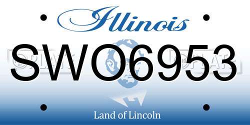 SWO6953 Illinois License Plate