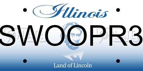 SWOOPR3 Illinois License Plate