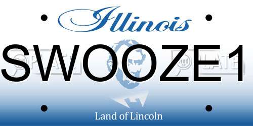 SWOOZE1 Illinois License Plate