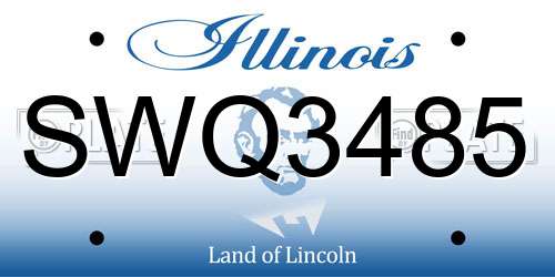 SWQ3485 Illinois License Plate