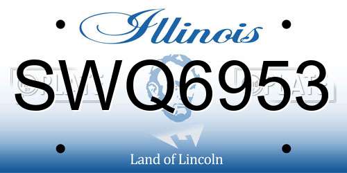 SWQ6953 Illinois License Plate