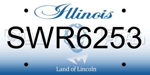 SWR6253 Illinois License Plate