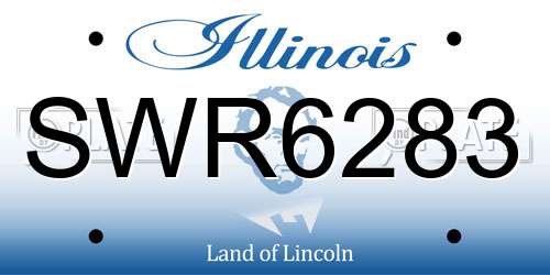SWR6283 Illinois License Plate