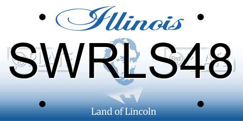 SWRLS48 Illinois License Plate