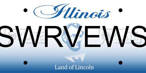 SWRVEWS Illinois License Plate