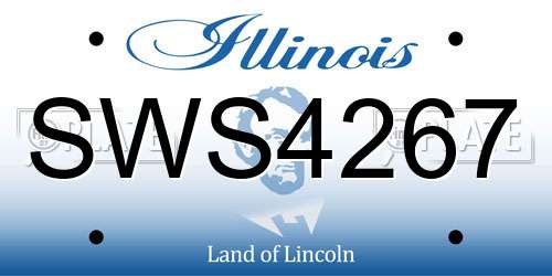 SWS4267 Illinois License Plate