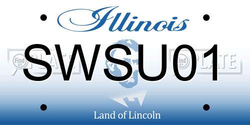 SWSU01 Illinois License Plate