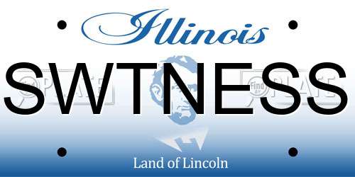 SWTNESS Illinois License Plate
