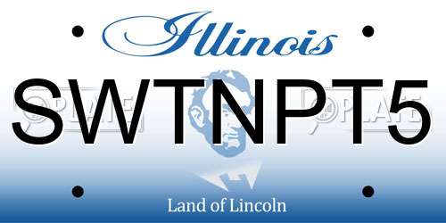 SWTNPT5 Illinois License Plate