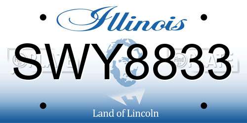 SWY8833 Illinois License Plate