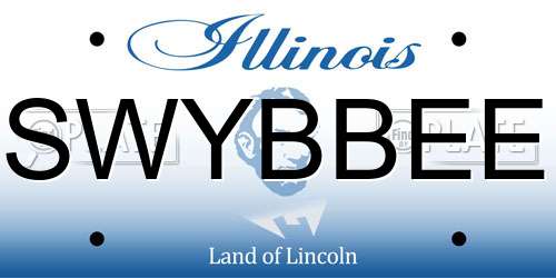 SWYBBEE Illinois License Plate