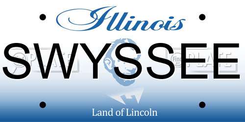 SWYSSEE Illinois License Plate
