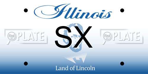 SX Illinois License Plate