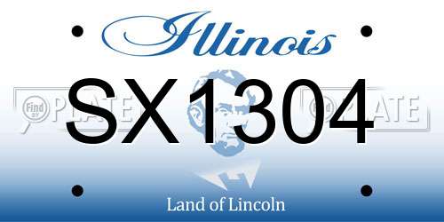SX1304 Illinois License Plate