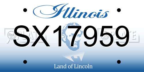 SX17959 Illinois License Plate