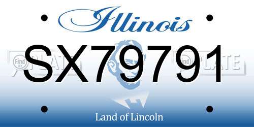 SX79791 Illinois License Plate