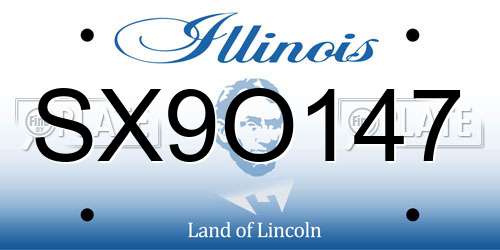 SX9O147 Illinois License Plate