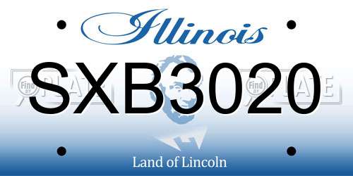 SXB3020 Illinois License Plate