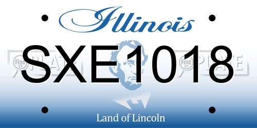 SXE1018 Illinois License Plate