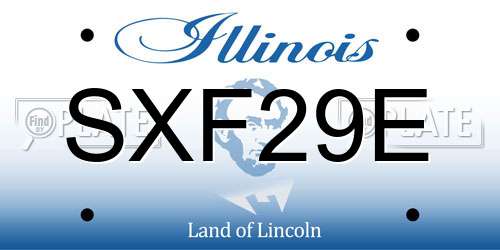 SXF29E Illinois License Plate