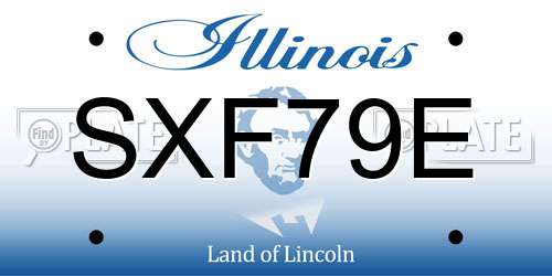 SXF79E Illinois License Plate