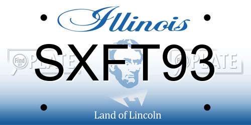 SXFT93 Illinois License Plate
