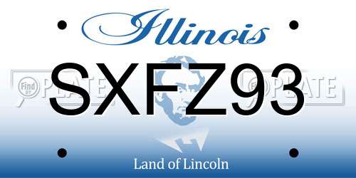 SXFZ93 Illinois License Plate