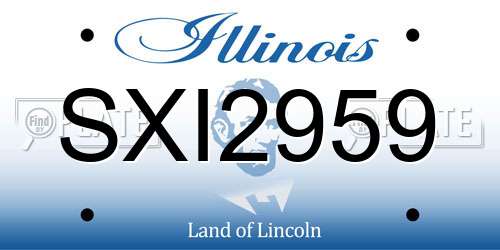 SXI2959 Illinois License Plate