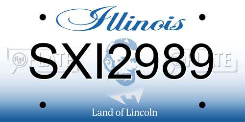 SXI2989 Illinois License Plate