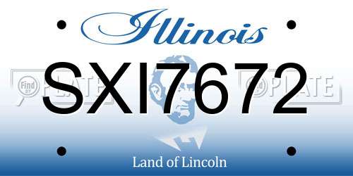 SXI7672 Illinois License Plate