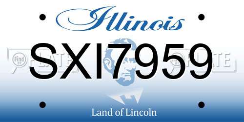 SXI7959 Illinois License Plate