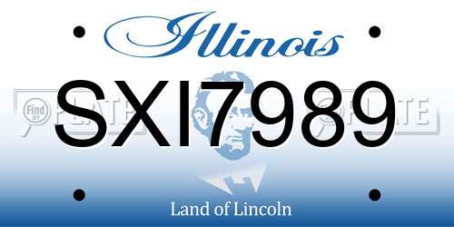 SXI7989 Illinois License Plate