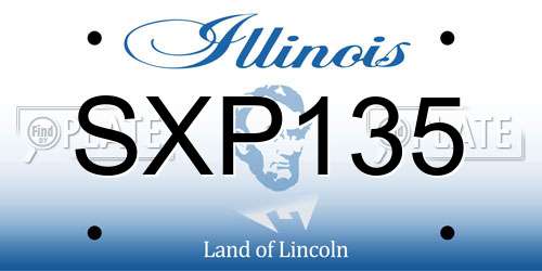 SXP135 Illinois License Plate