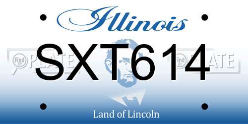 SXT614 Illinois License Plate