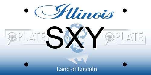 SXY Illinois License Plate