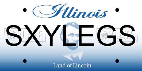 SXYLEGS Illinois License Plate