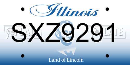 SXZ9291 Illinois License Plate