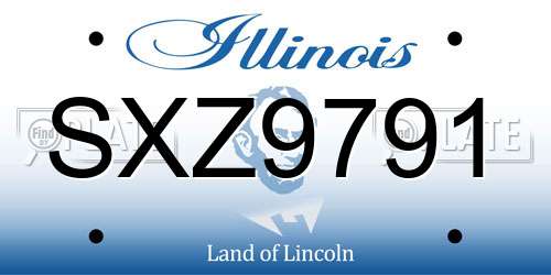 SXZ9791 Illinois License Plate