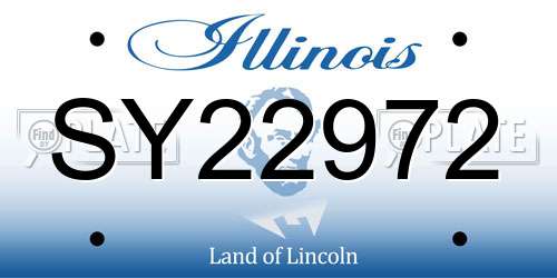 SY22972 Illinois License Plate