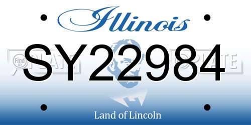 SY22984 Illinois License Plate