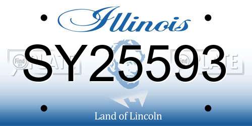 SY25593 Illinois License Plate