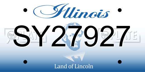 SY27927 Illinois License Plate