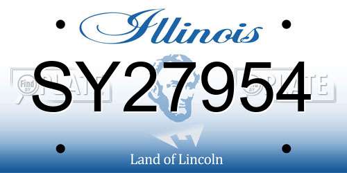 SY27954 Illinois License Plate